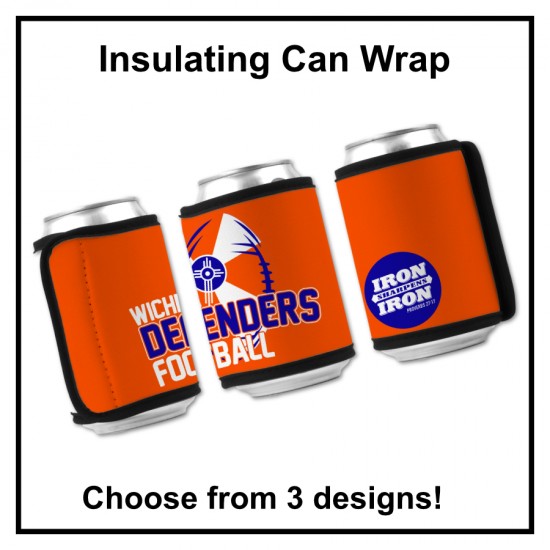 Defenders Football Beverage Can Wrap Insulator